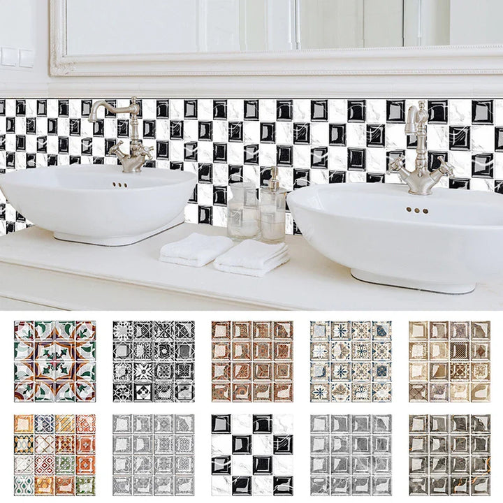 DecoMosaic 3D Mosaic Wall Tile Stickers Stornfield