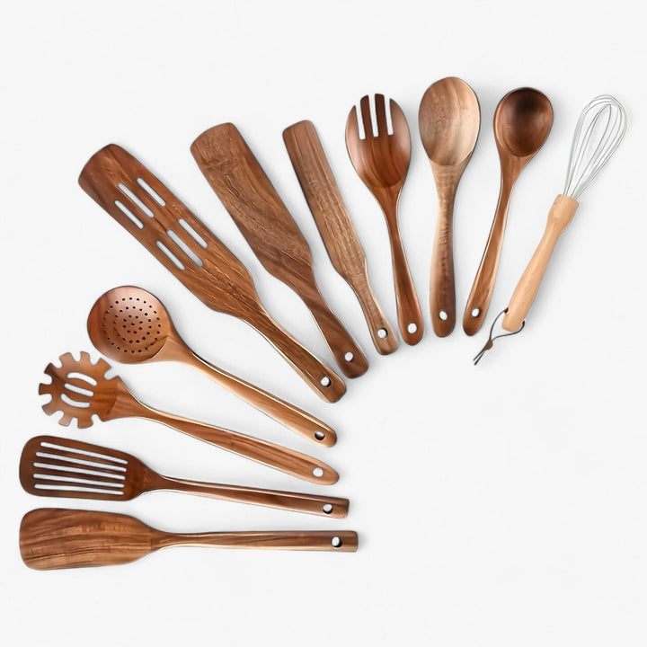 EcoWood 11-Piece Stornfield Wooden Utensil Set