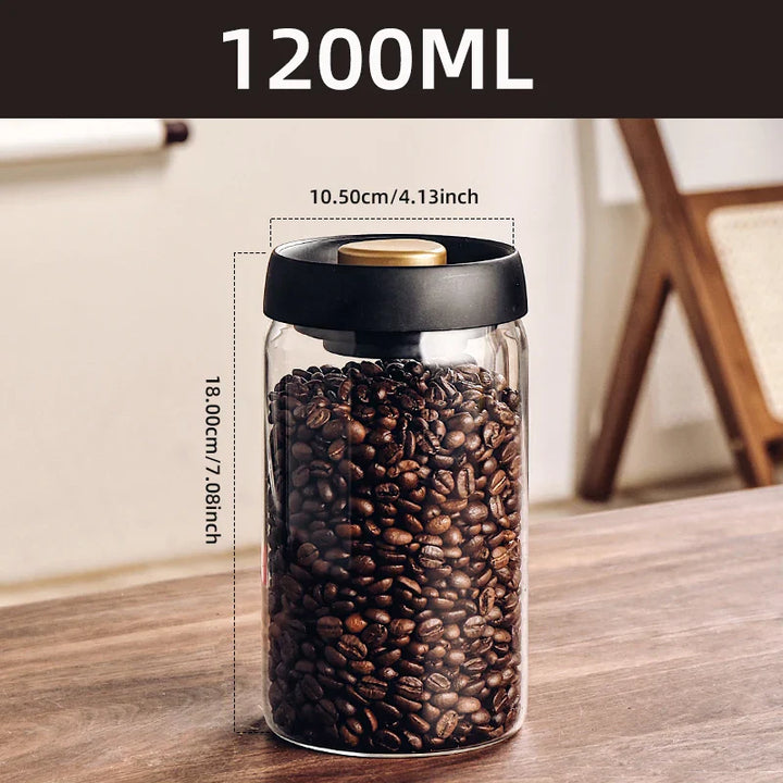 Vacuum storage jar made of borosilicate glass | Stornfield