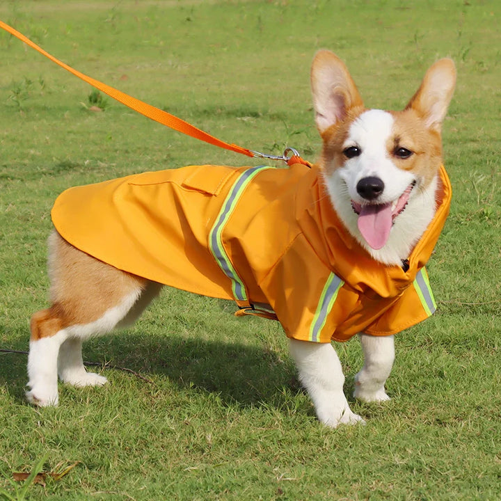 Waterproof Dog Raincoat with Hood & Reflectors Stornfield