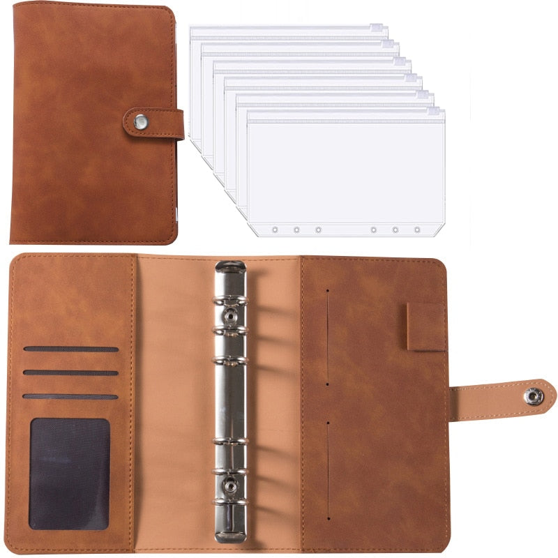 Stornfield | Financial Planner Leather Multi Pocket Bill Organizer Notebook