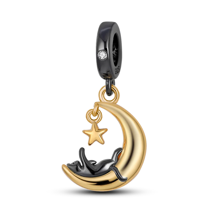Stornfield | 925 Sterling Silver Charms, Leopard Gold Beads, Colorful Chameleon Rhino Lion Beetle Cat Pendant Compatible with Original Pandora Bracelet Jewelry