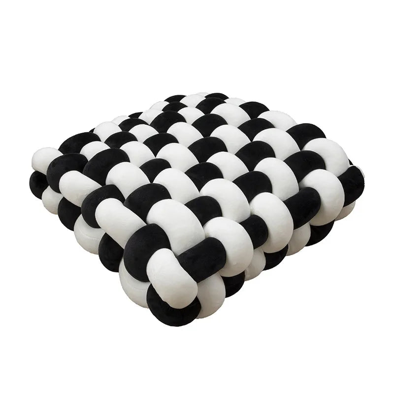 Thick woven knot cushion | Stornfield