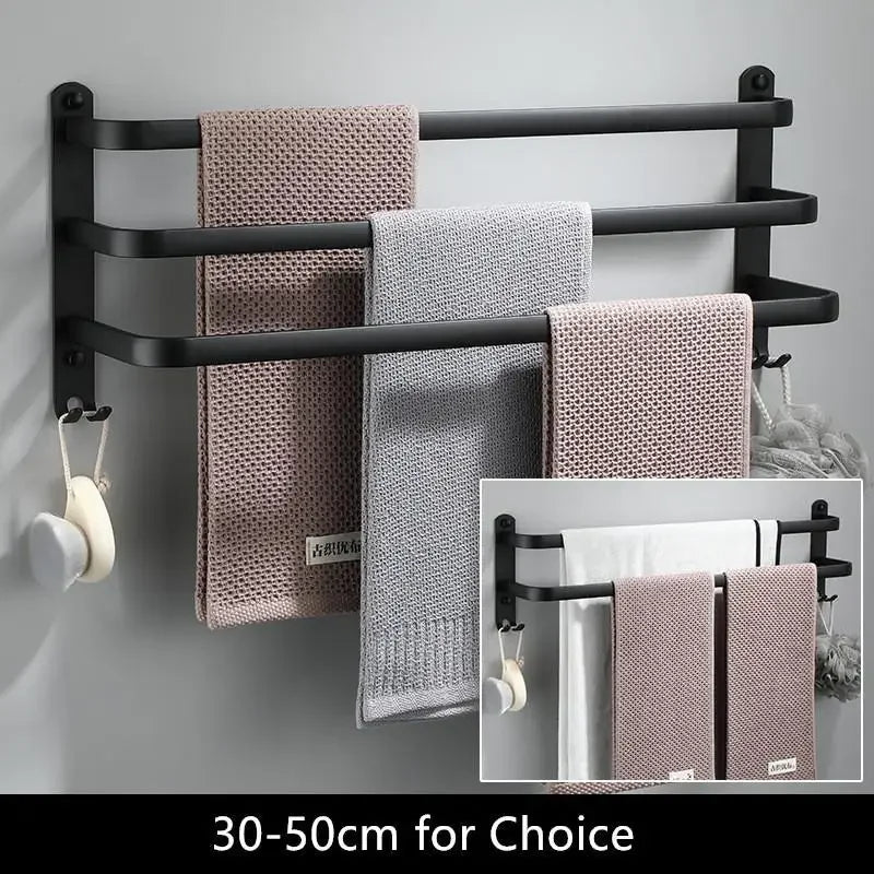 Fester Towel Holder - Black Aluminum | Screw Mount Stornfield
