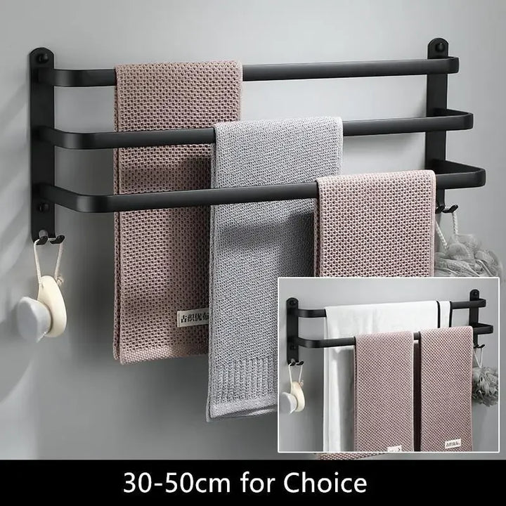 Fester Towel Holder - Black Aluminum | Screw Mount Stornfield