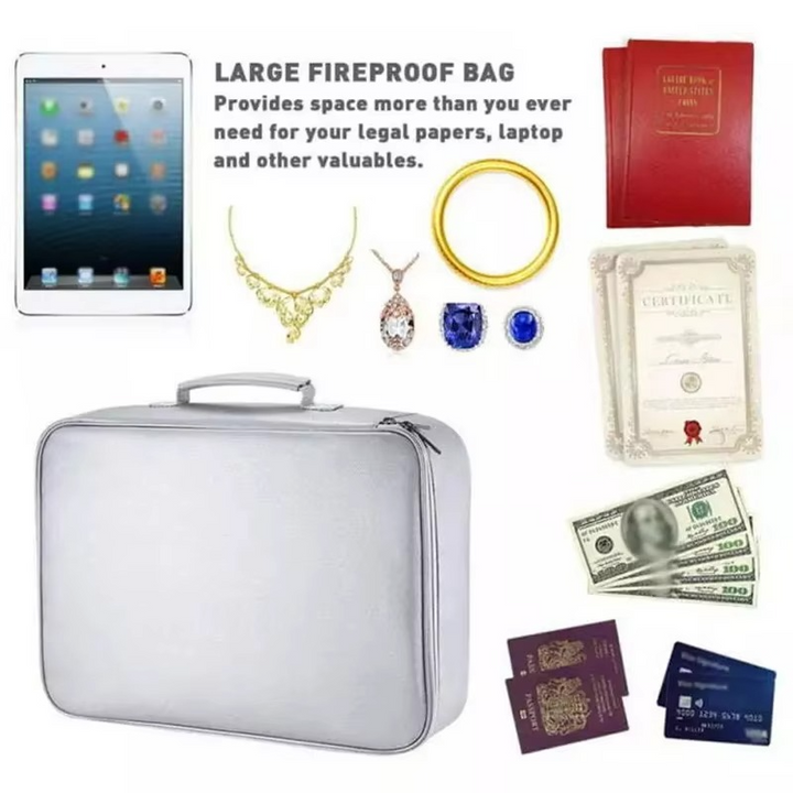 Stornfield | Fireproof and Waterproof Document Organizer Bag – Portable Protective Storage for Travel and Home Security