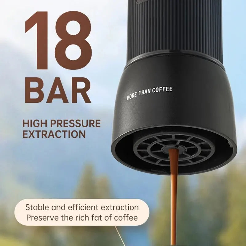 Stornfield | 18 Bar Portable Espresso Machine, Manual Pressure Operation, ZZUOM CM101, Compact Extraction for Outdoor Camping Travel Use
