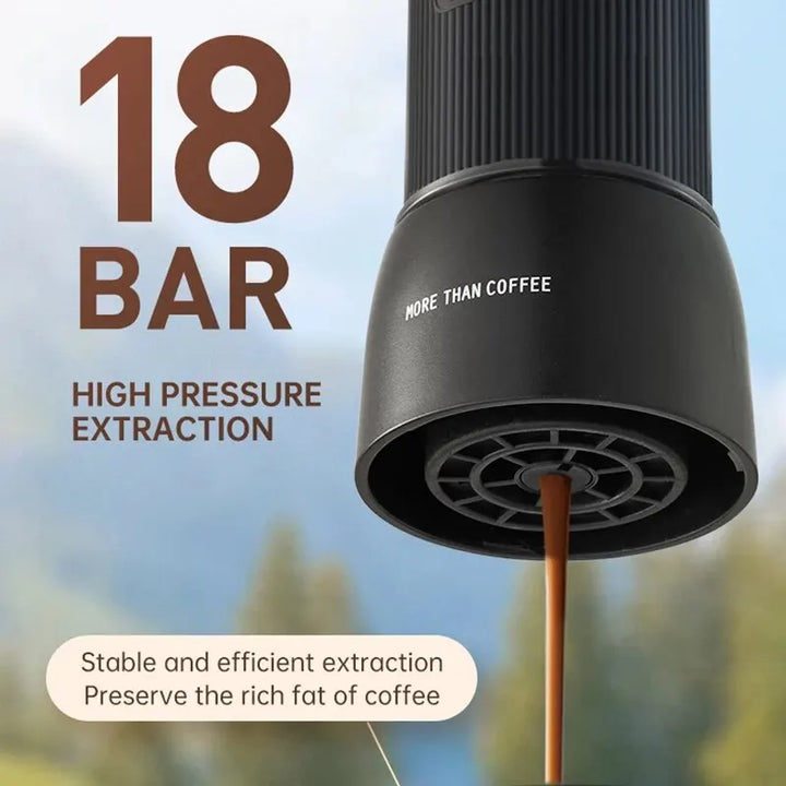 Stornfield | 18 Bar Portable Espresso Machine, Manual Pressure Operation, ZZUOM CM101, Compact Extraction for Outdoor Camping Travel Use