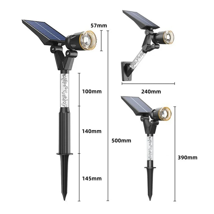 Solar LED Garden Home Outdoor Pathway Spotlights | Stornfield