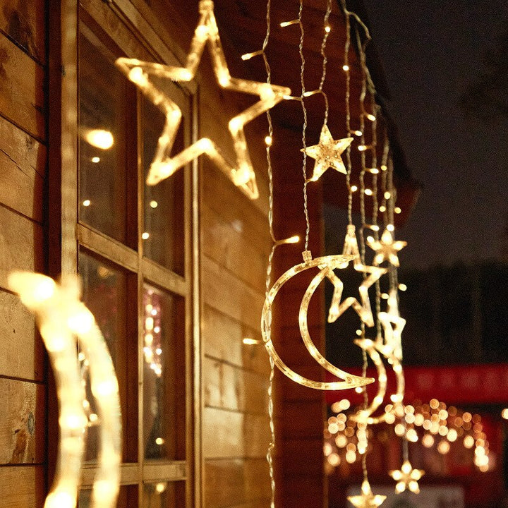 Stornfield | Solar LED Star and Moon String Light Decoration
