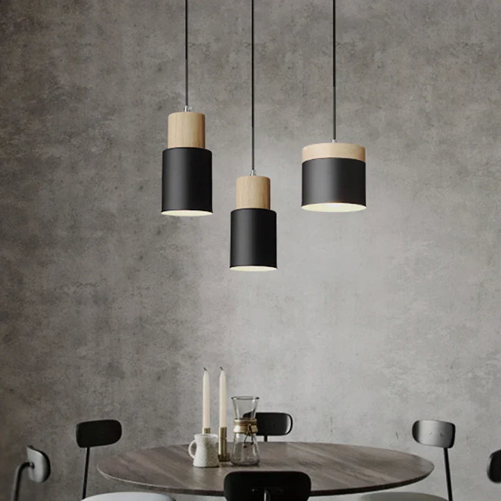 Stornfield | Nordic Metal and Wood LED Pendant Light - Modern Hanging Lamps for Dining Room and Kitchen