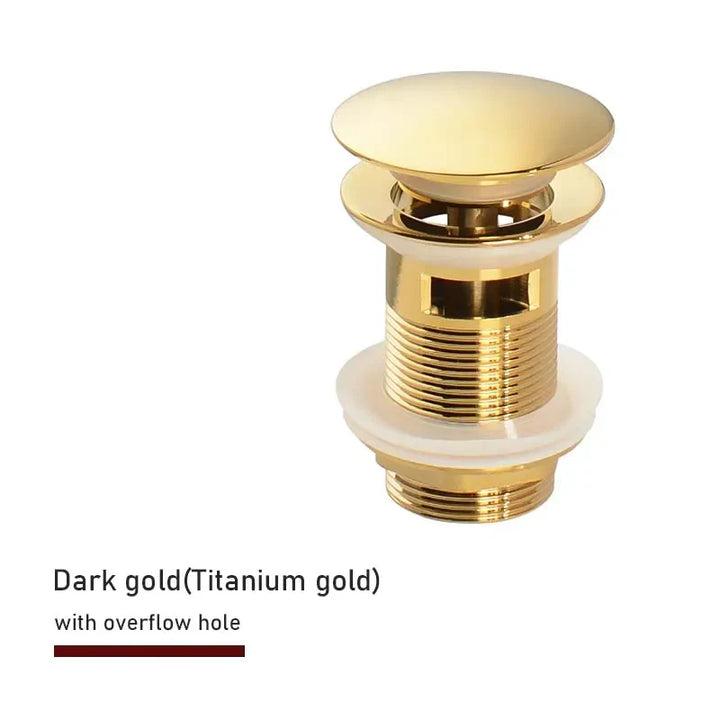 Drain plug with push-down pop-up – brass | 11 colors | With or without overflow Stornfield
