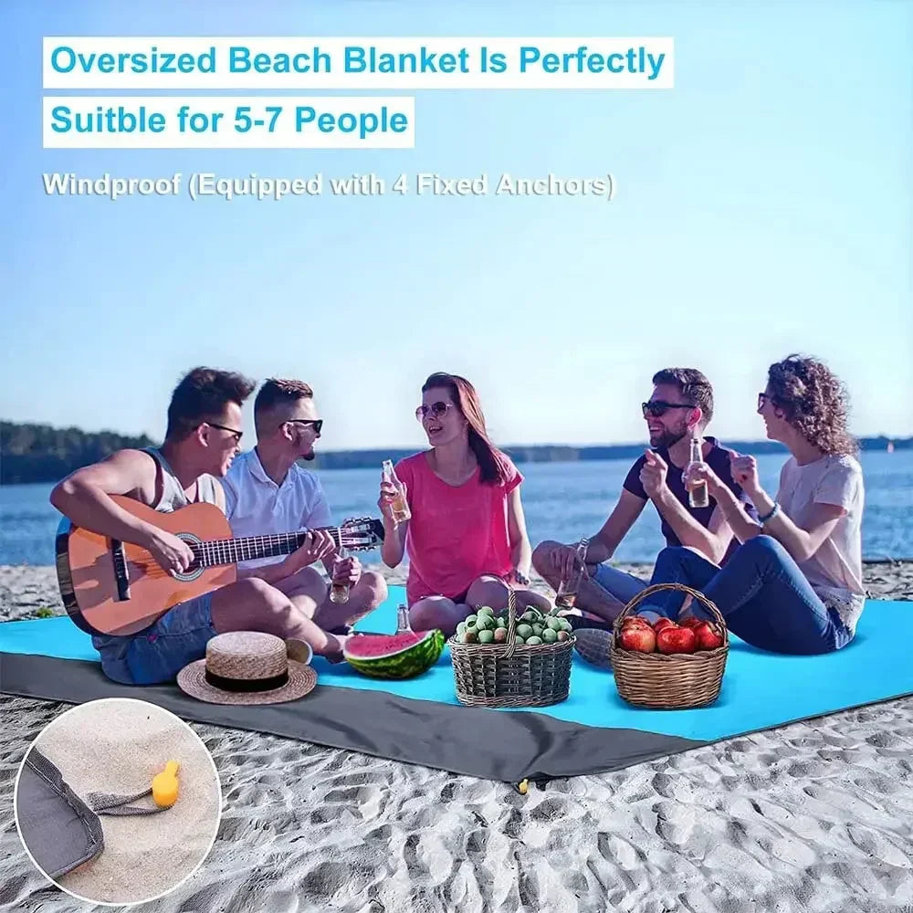Stornfield | TerraLoom Beach Blanket | 210 x 200 cm | Sand-free & Waterproof | Ultra-light & Large