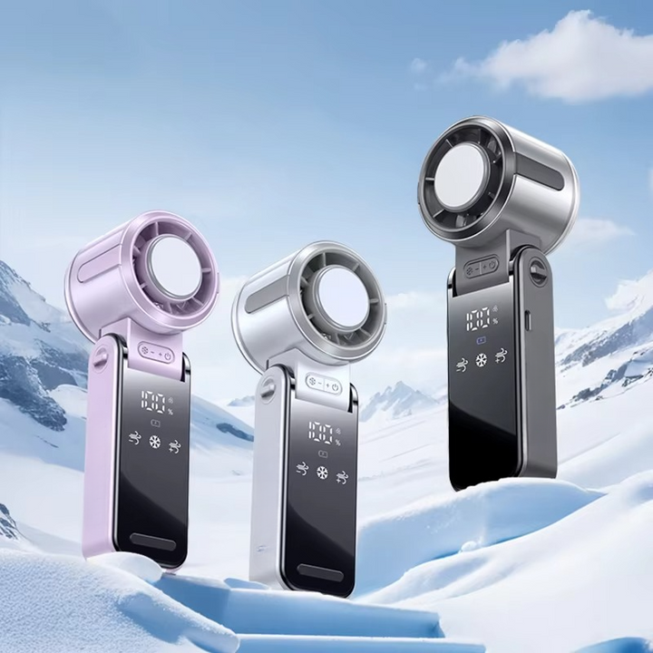 Foldable Turbine Handheld Fan with Integrated Ice Pack | Stornfield