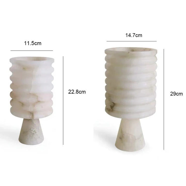 Vase à fleurs en onyx blanc Stornfield