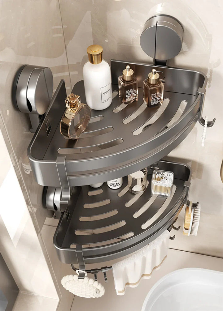 AquaGrip – Luxury Suction Cup Bath Shelf, No Drilling Required Stornfield