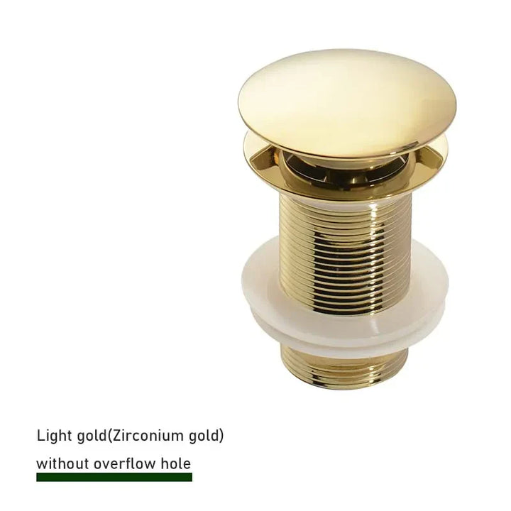 Drain plug with push-down pop-up – brass | 11 colors | With or without overflow Stornfield