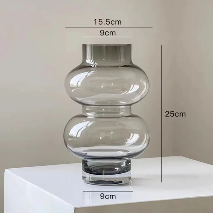 Stornfield | Vase en verre arrondi à 2 étapes