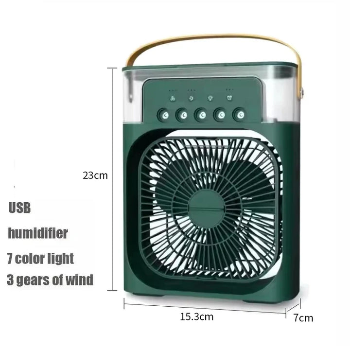 3-in-1 Mini Air Cooler Fan – Portable Household Air Conditioner with LED Night Light, Humidifier, and Adjustable Air for Home & Office | Stornfield