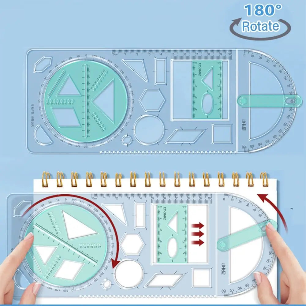 Math Genius Multi-Angle Drawing Precision Ruler | Stornfield