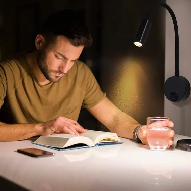 Stornfield | Versatile LED Wall Sconce: Modern, Flexible, Perfect for Reading in Bed