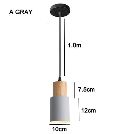 Stornfield | Nordic Metal and Wood LED Pendant Light - Modern Hanging Lamps for Dining Room and Kitchen