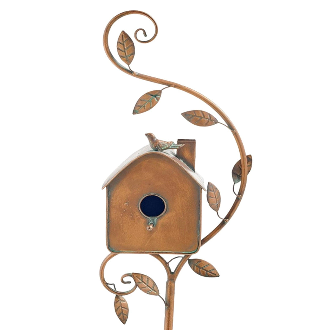 Stornfield | Metal Art Birdhouse on Garden Stake - FeatherNest