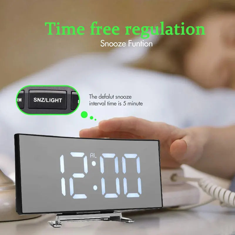 Stornfield | Curved Screen Digital Alarm Clock