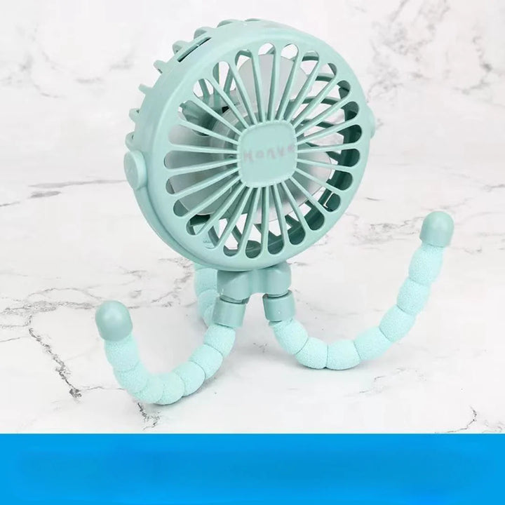 Rechargeable Baby Stroller Fan: Handheld USB Bladeless Mini Ventilator - Silent Cooling for Outdoor Use, Neck and Table Fan | Stornfield