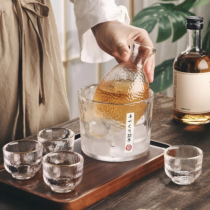 Japanese Glass Set – Elegant Sake & Whisky Set | Perfect for Bar & Home | Stornfield