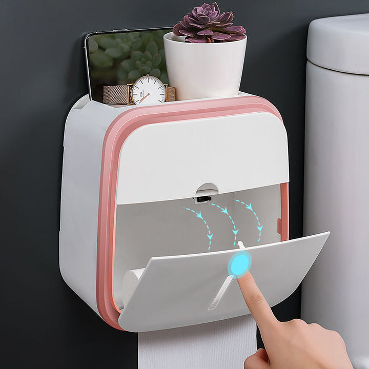 Wall-Mounted Bathroom Organizer Tissue Box Holder | Stornfield