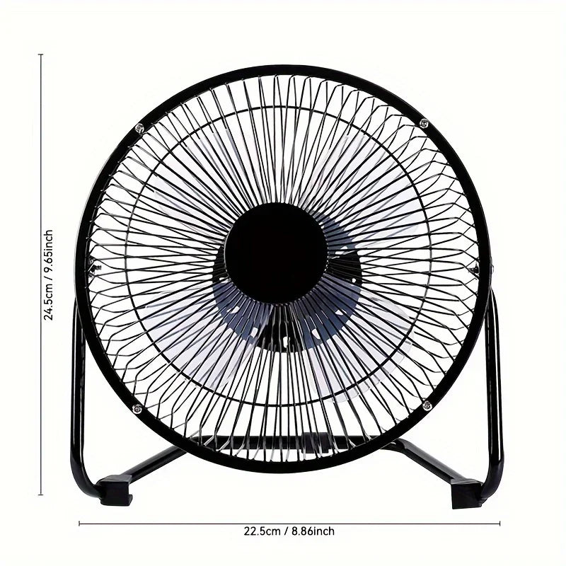 4/6/8 Inch Desktop Portable USB Electric Fan – 2-Speed Adjustable Mini Desk Fan with 4 Blades & 360° Rotation for Strong Airflow | Stornfield