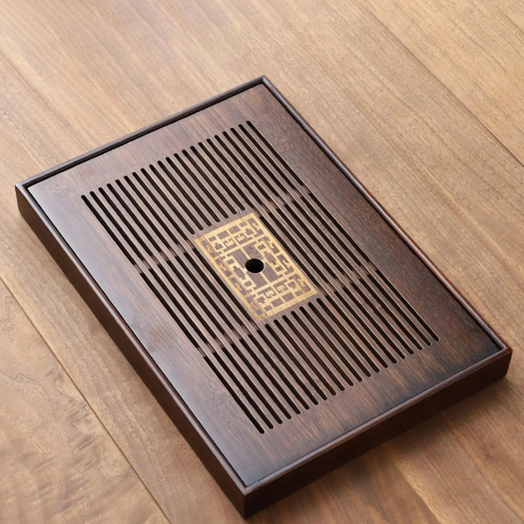 Stornfield | Chinese Tea Tray with Water Storage Box Durable Simple Drainage Type Tea Serving Tray for Teahouse Home Office