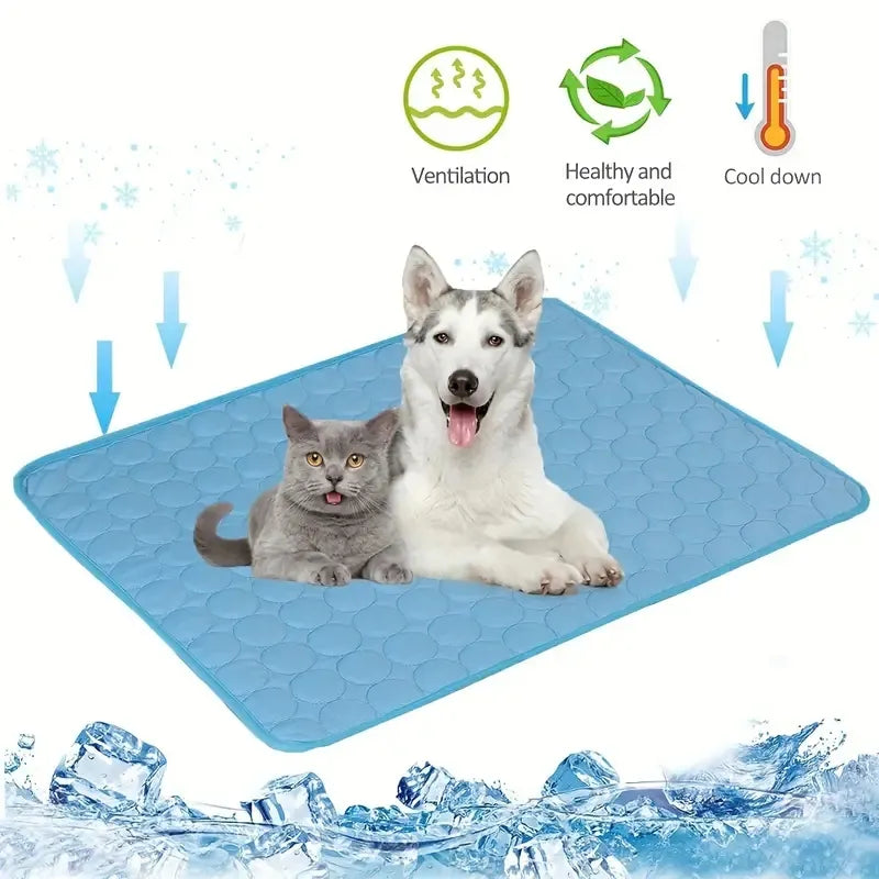 Extra Large Dog Cooling Mat | Summer Pet Bed for Small & Big Dogs | Durable Blanket for Cats & Sofa Protection - Ice Pad Blanket | Stornfield