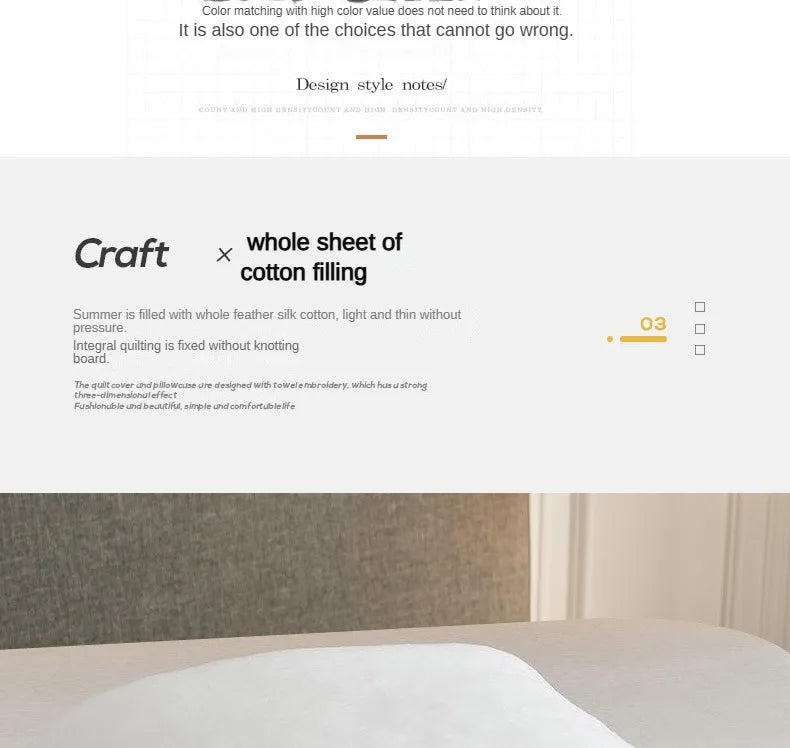 2024 Japanese Cotton-Polyester Summer Quilt – Lightweight, Washable, Skin-Friendly Solid Color Quilt | Stornfield