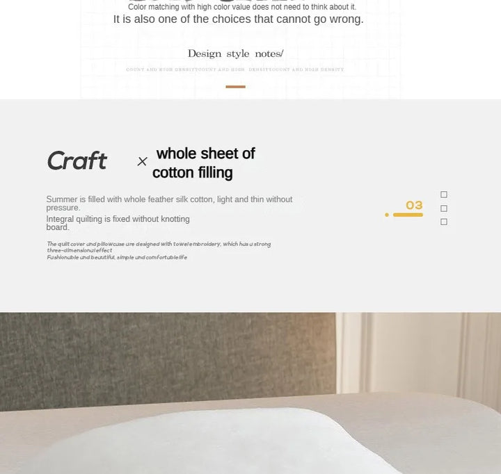 2024 Japanese Cotton-Polyester Summer Quilt – Lightweight, Washable, Skin-Friendly Solid Color Quilt | Stornfield