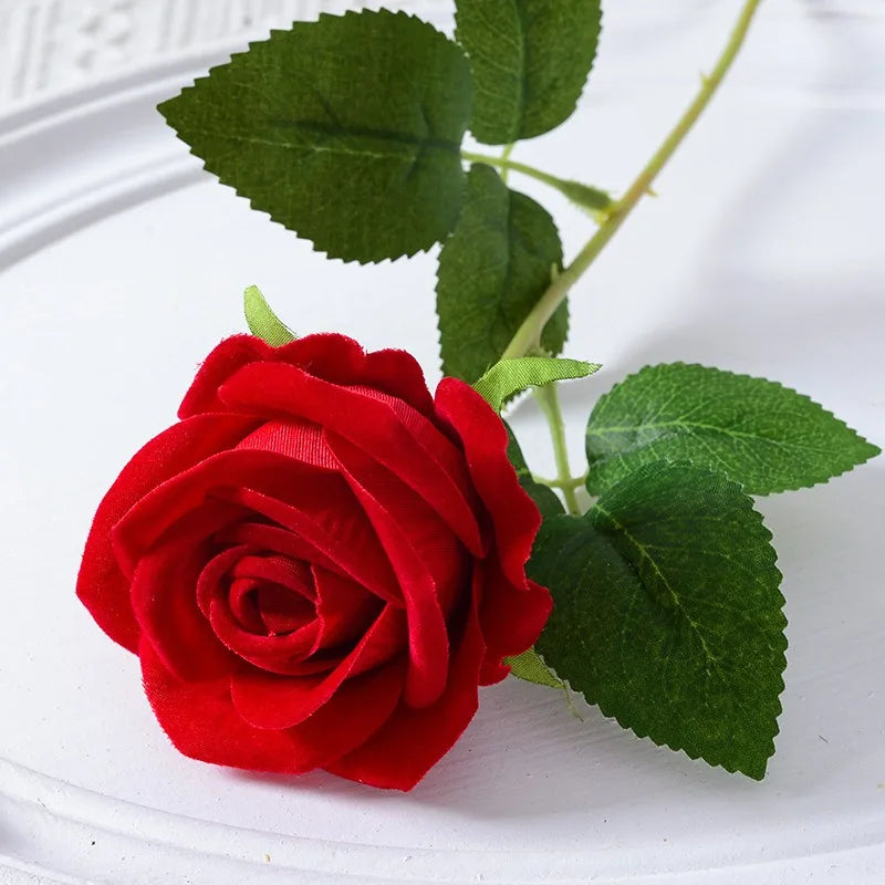Stornfield | 20 Pieces Realistic Velvet Silk Rose Bouquet