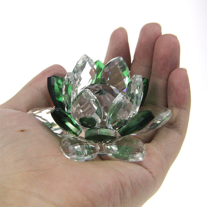 Stornfield | Glass paperweight art lotus flower crystal home decoration ornaments figurines wedding home decor party gifts souvenir
