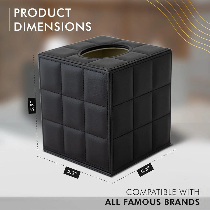 Stornfield | Modern Square Tissue Holder, Napkin Holder, Paper Box Dispenser, Tissue Box Cover for Home Office and Bathroom