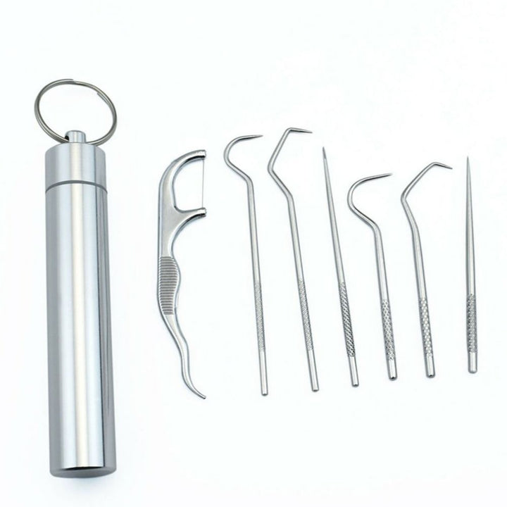 Clean Pick - 7 Piece Stainless Steel Toothpick Set | Stornfield