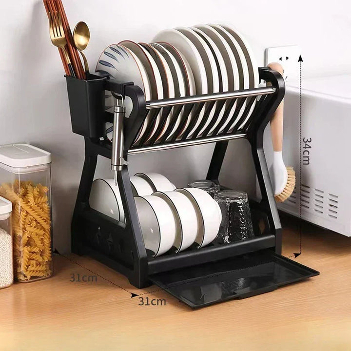 Foldable dish organizer – Practical draining rack for dishes, space-saving and easy to clean, perfect for modern kitchens and small spaces | Stornfield