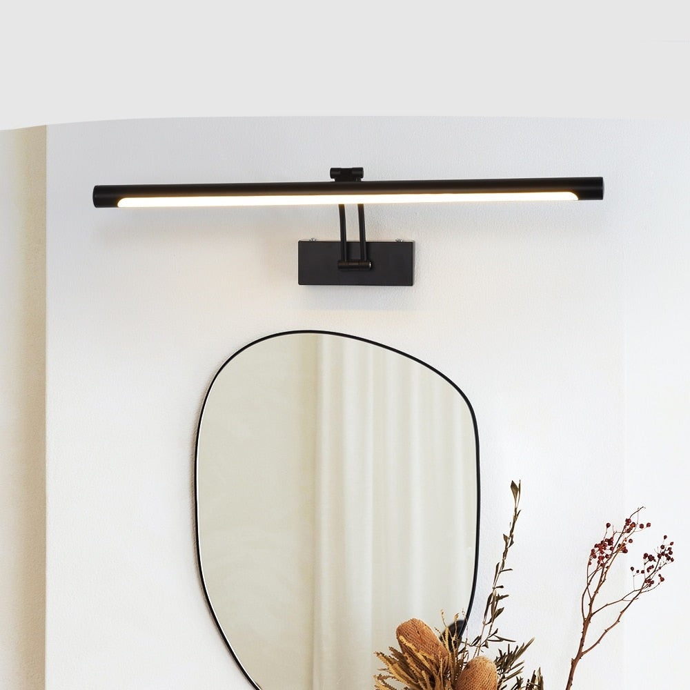Stornfield | LED Wall Sconce 80-100cm - Modern Black/Silver Wall Lamp for Bathroom, Indoor Mounted Picture Light