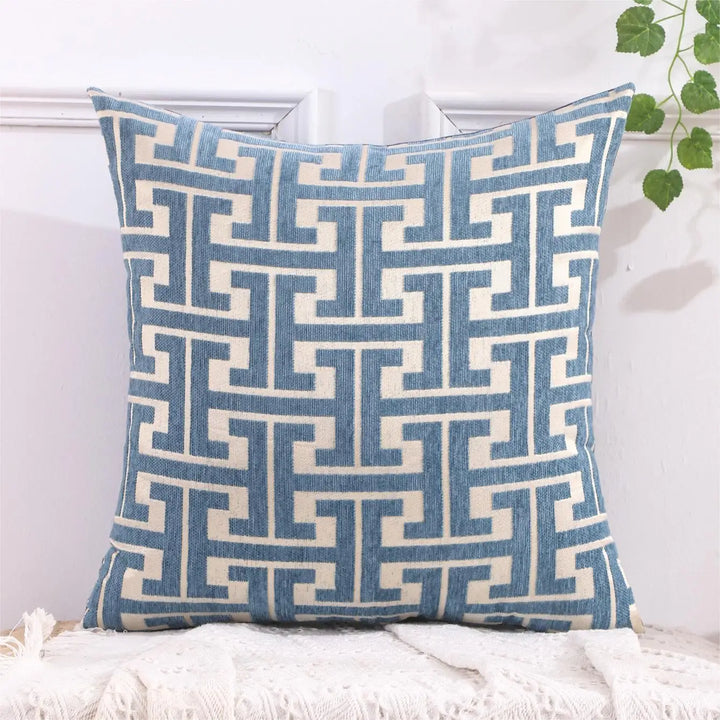 Striped cushion cover in country house style – Decorative sofa cover for living room and couch | Stornfield