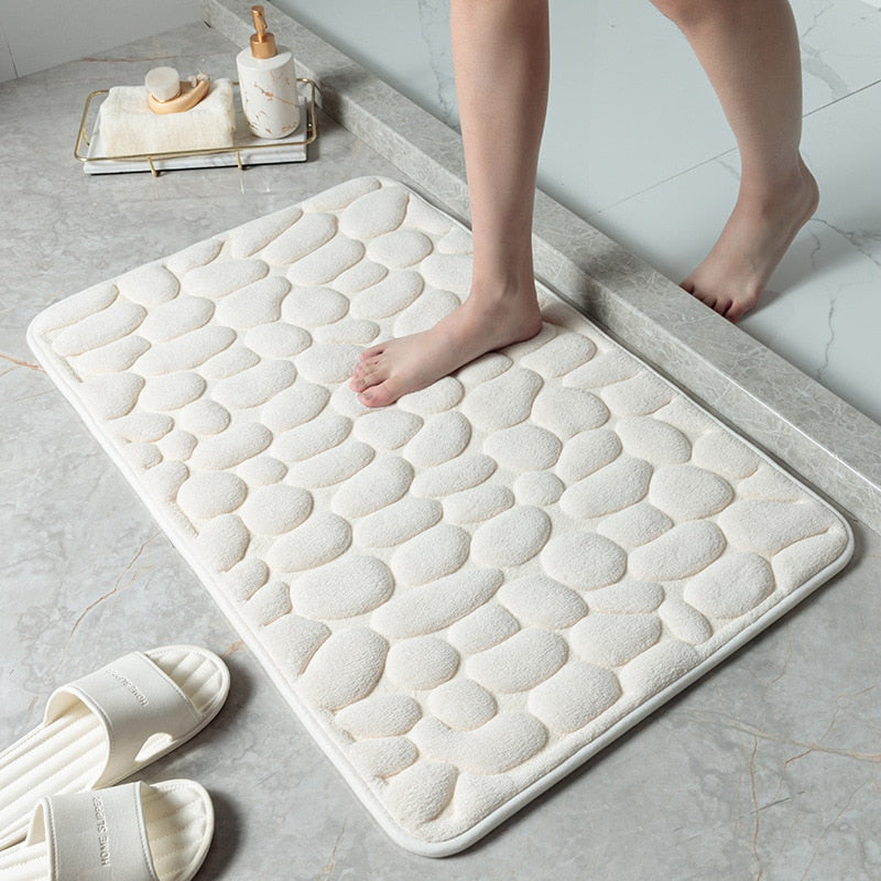 Embossed Non-slip Bathmat with Memory Foam Comfort | Stornfield