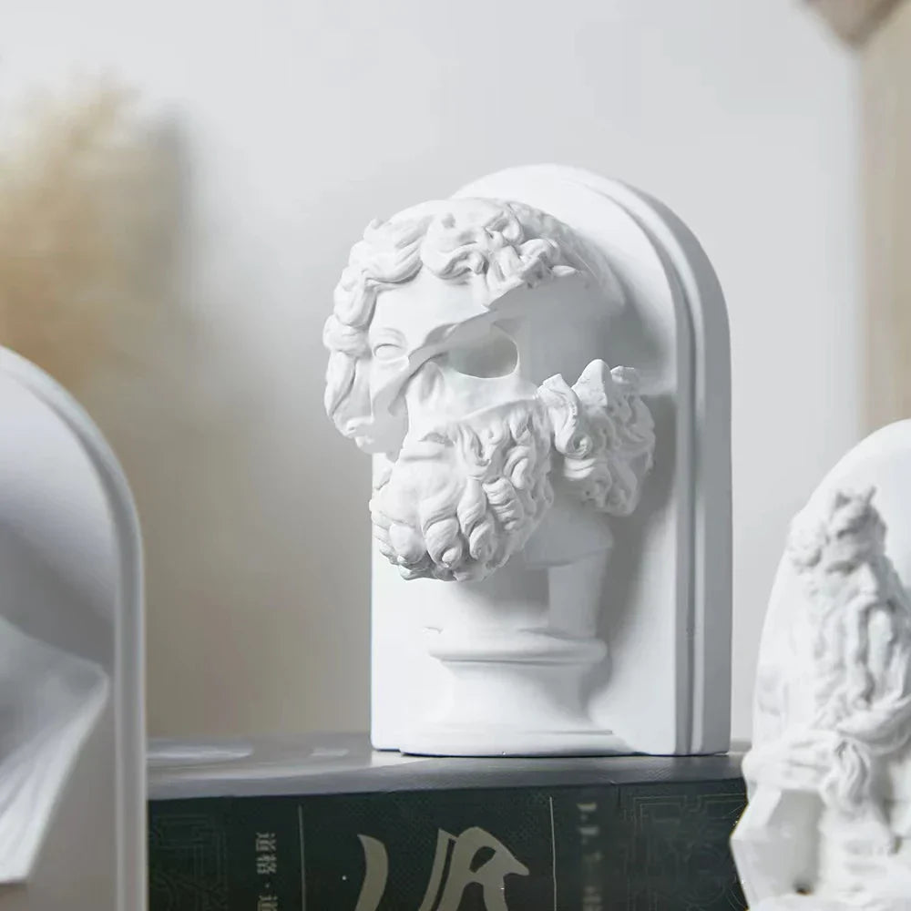 Stornfield | Nordic Style Character Statue Plaster DIY Painted Props Photography Table Decorations Home Art Plaster Decor