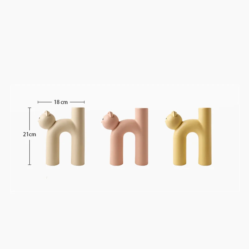 Mini Cat Elegant Minimal H-shaped Flower Vase | Stornfield