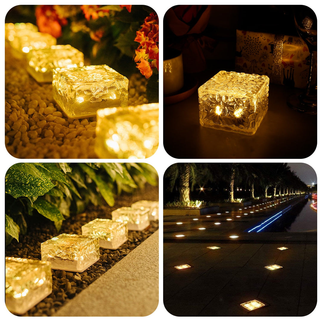 Stornfield Waterproof Solar Ice Cube Lamp for an Elegant Garden and Terrace Ambiance