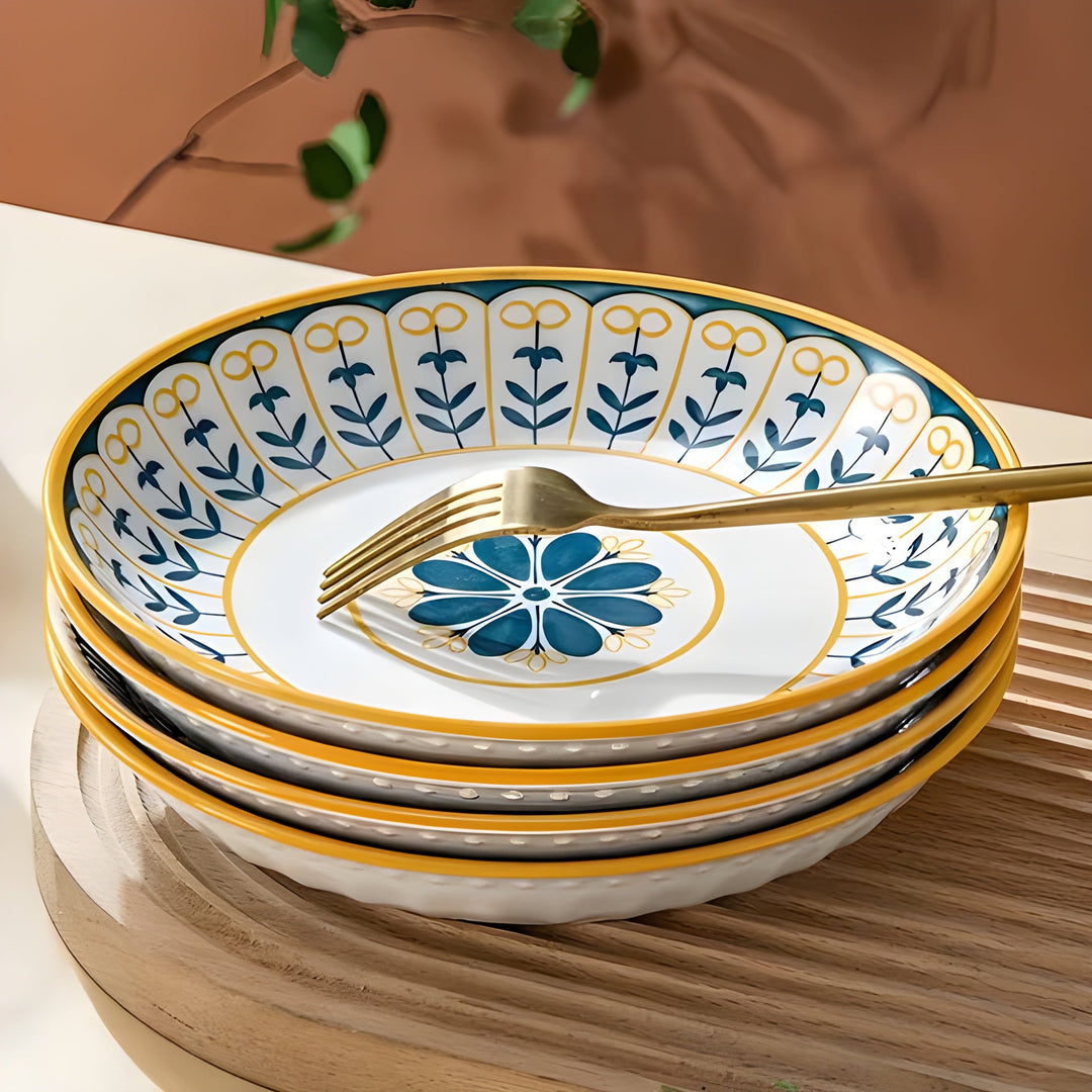 Porcelain Plate Set Hand-Painted – Elegant and Decorative | Perfect for Everyday and Special Occasions | Stornfield