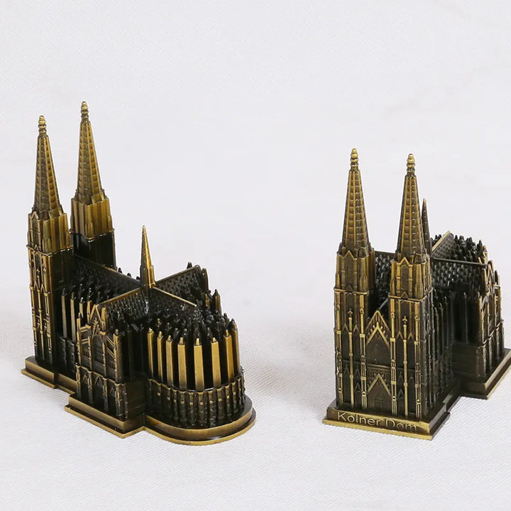 Stornfield | Cologne Cathedral Model Antique Bronze Metal Figurine Germany Architecture World Famous Monuments Decoration