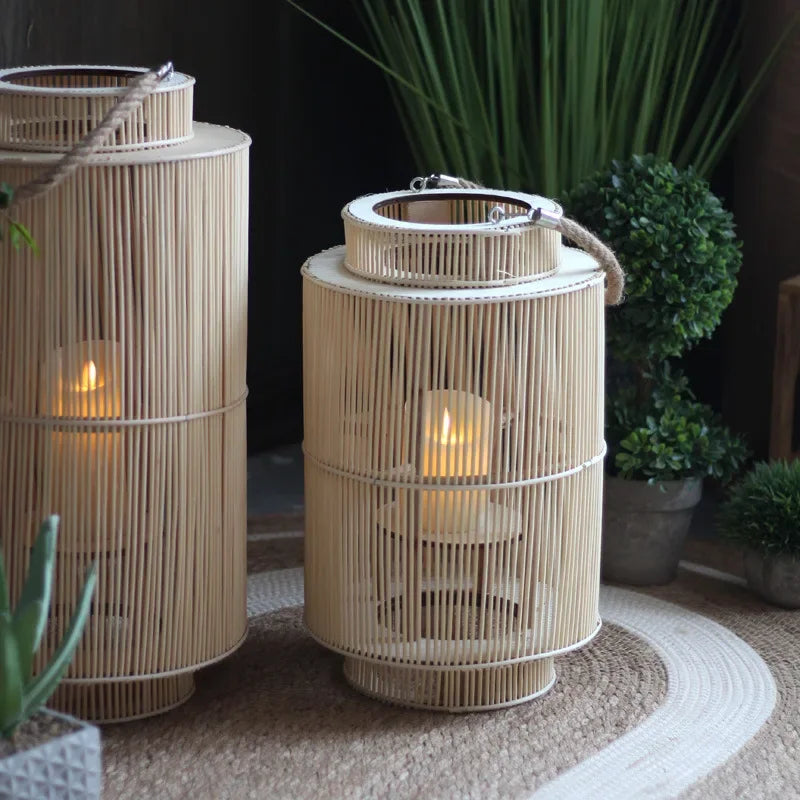 Imitation Bamboo LED Candle Lantern Stornfield